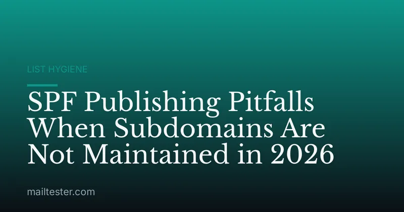 SPF Publishing Pitfalls When Subdomains Are Not Maintained in 2026