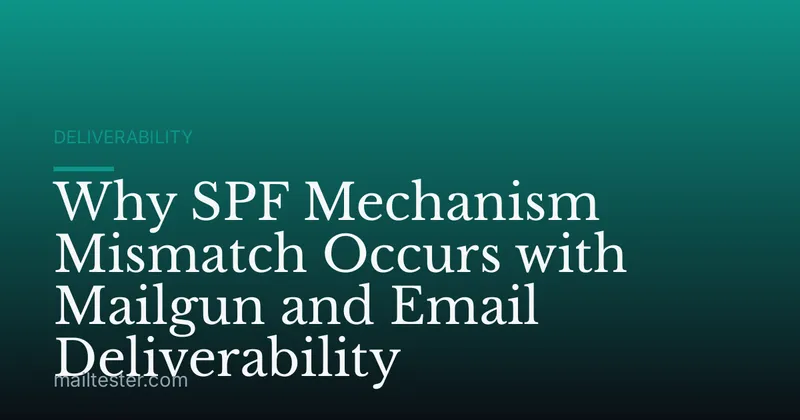 Why SPF Mechanism Mismatch Occurs with Mailgun and Email Deliverability