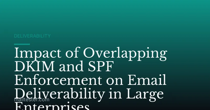 Impact of Overlapping DKIM and SPF Enforcement on Email Deliverability in Large Enterprises