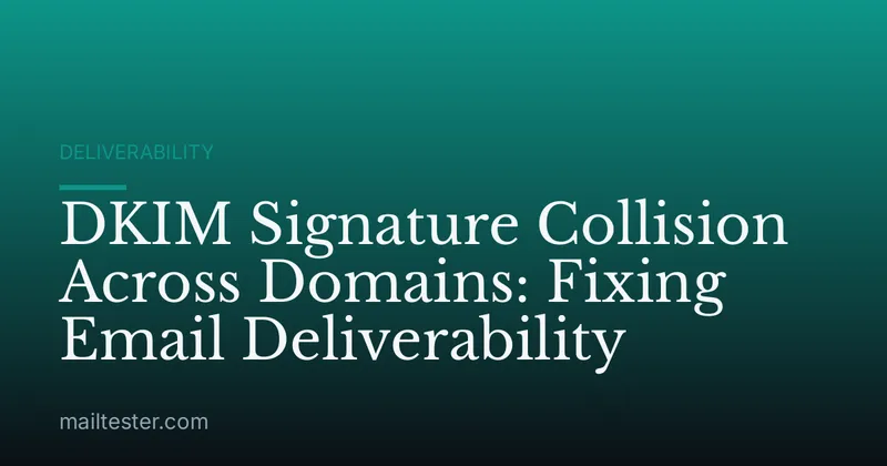DKIM Signature Collision Across Domains: Fixing Email Deliverability