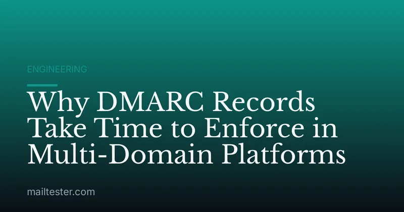 Why DMARC Records Take Time to Enforce in Multi-Domain Platforms