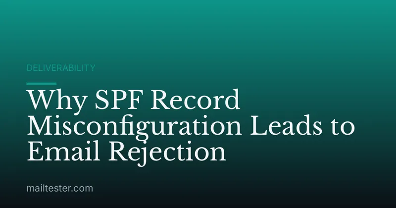 Why SPF Record Misconfiguration Leads to Email Rejection