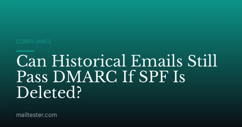Can Historical Emails Still Pass DMARC If SPF Is Deleted?