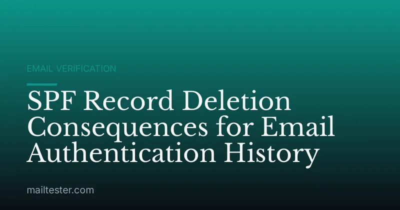 SPF Record Deletion Consequences for Email Authentication History