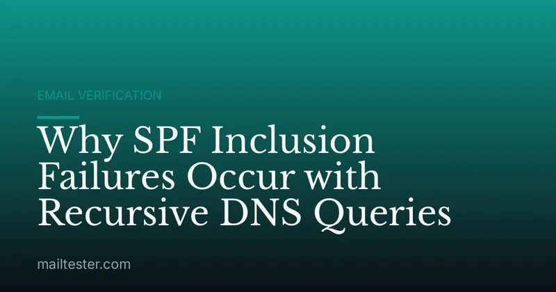 Why SPF Inclusion Failures Occur with Recursive DNS Queries