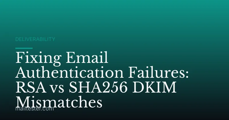 Fixing Email Authentication Failures: RSA vs SHA256 DKIM Mismatches