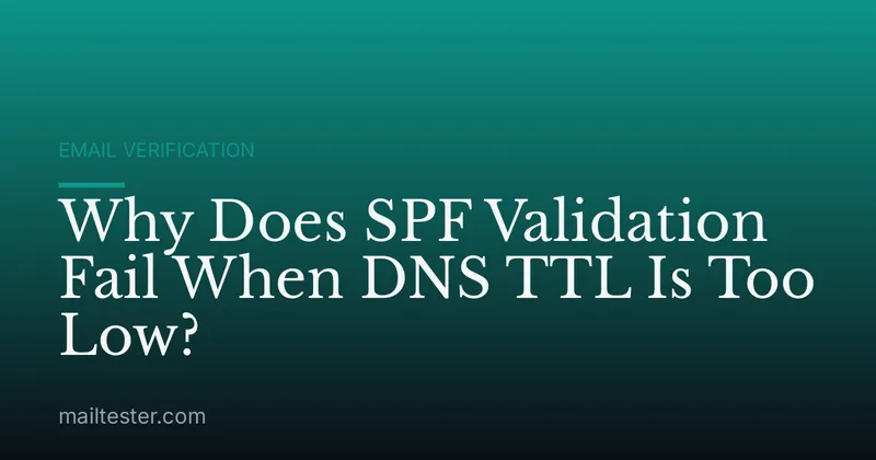 Why Does SPF Validation Fail When DNS TTL Is Too Low?