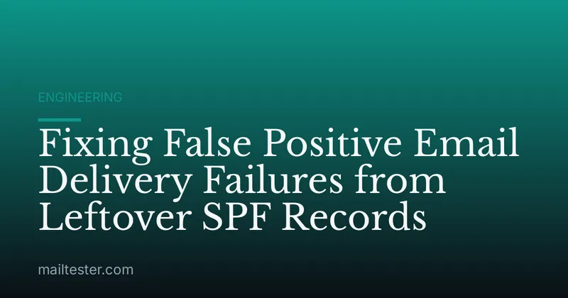 Fixing False Positive Email Delivery Failures from Leftover SPF Records