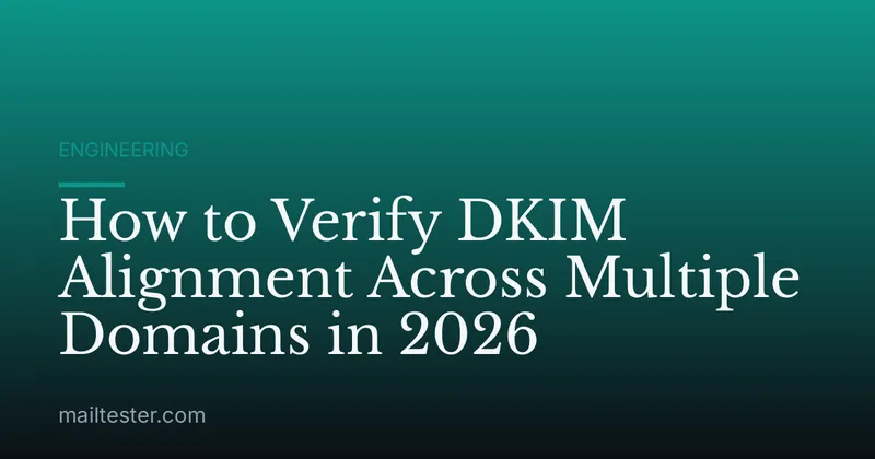 How to Verify DKIM Alignment Across Multiple Domains in 2026