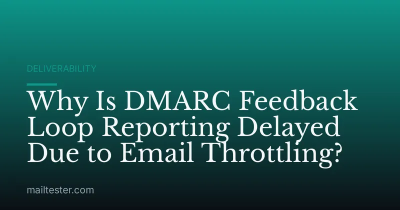 Why Is DMARC Feedback Loop Reporting Delayed Due to Email Throttling?