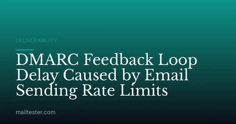 DMARC Feedback Loop Delay Caused by Email Sending Rate Limits