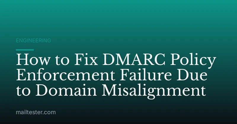 How to Fix DMARC Policy Enforcement Failure Due to Domain Misalignment