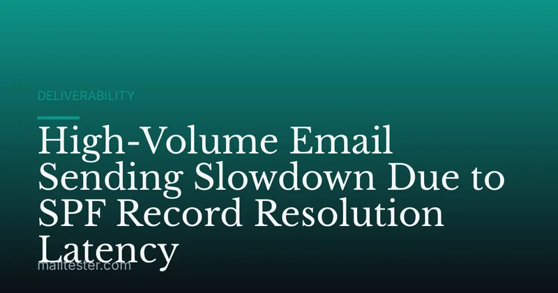 High-Volume Email Sending Slowdown Due to SPF Record Resolution Latency