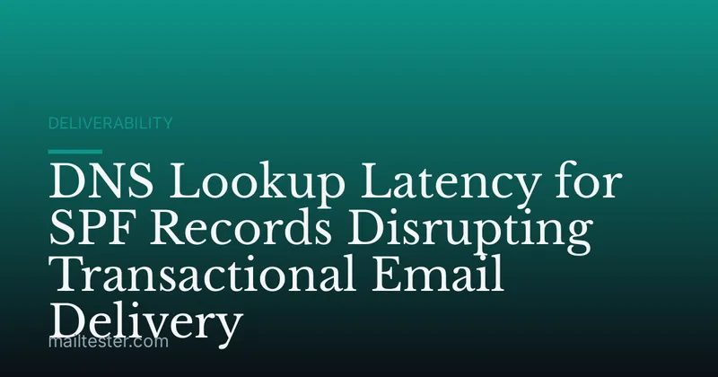 DNS Lookup Latency for SPF Records Disrupting Transactional Email Delivery