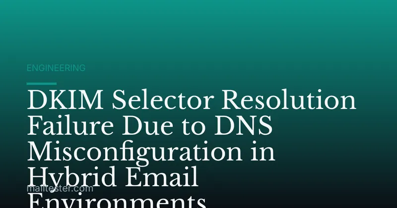 DKIM Selector Resolution Failure Due to DNS Misconfiguration in Hybrid Email Environments