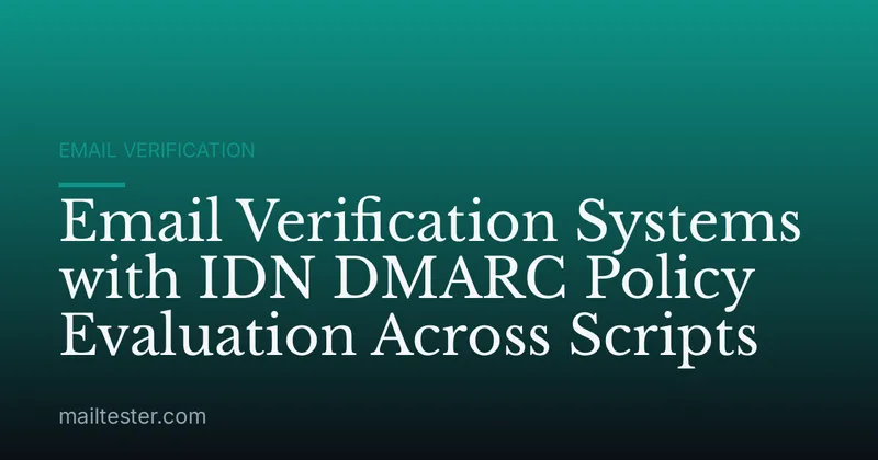 Email Verification Systems with IDN DMARC Policy Evaluation Across Scripts
