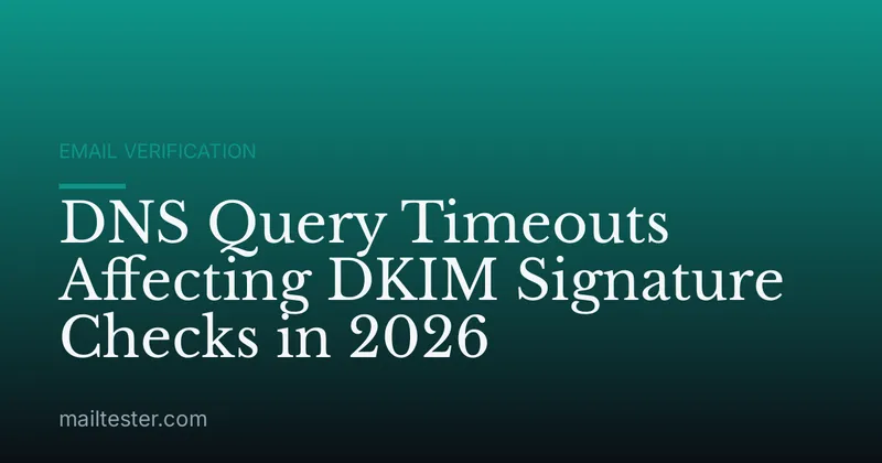 DNS Query Timeouts Affecting DKIM Signature Checks in 2026