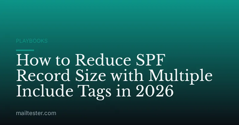 How to Reduce SPF Record Size with Multiple Include Tags in 2026