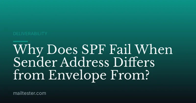 Why Does SPF Fail When Sender Address Differs from Envelope From?