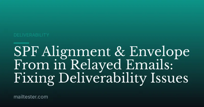 SPF Alignment & Envelope From in Relayed Emails: Fixing Deliverability Issues
