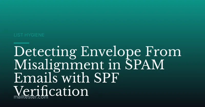 Detecting Envelope From Misalignment in SPAM Emails with SPF Verification