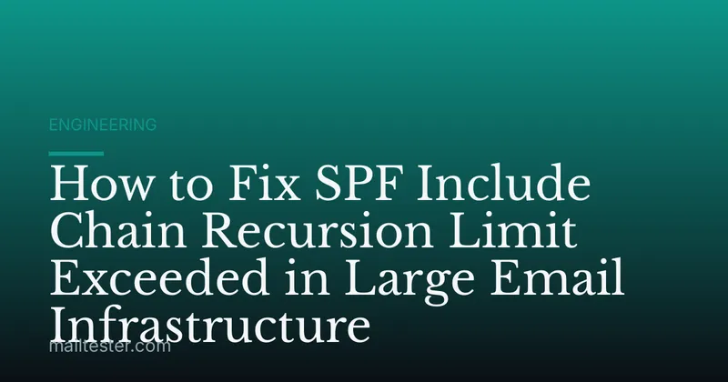 How to Fix SPF Include Chain Recursion Limit Exceeded in Large Email Infrastructure