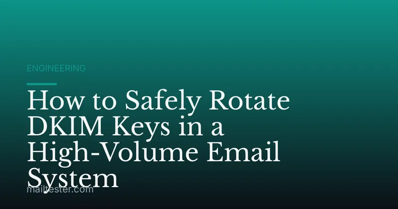How to Safely Rotate DKIM Keys in a High-Volume Email System