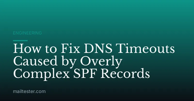 How to Fix DNS Timeouts Caused by Overly Complex SPF Records