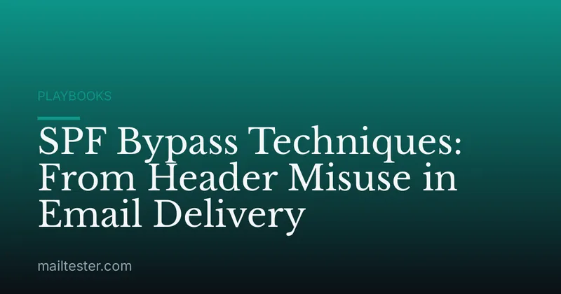 SPF Bypass Techniques: From Header Misuse in Email Delivery