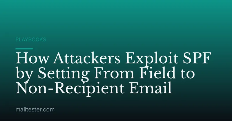 How Attackers Exploit SPF by Setting From Field to Non-Recipient Email