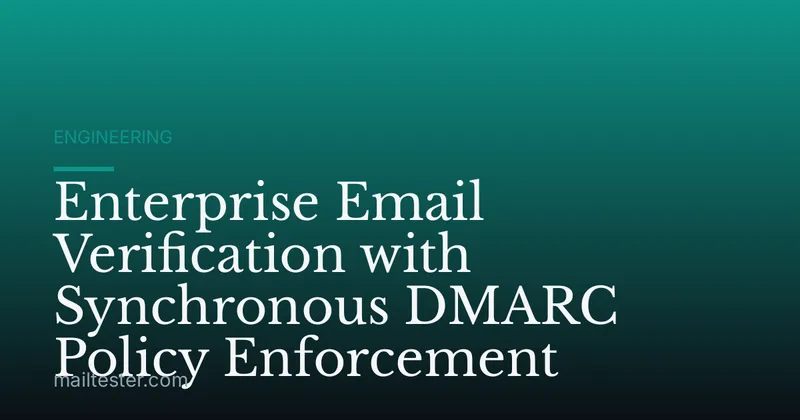 Enterprise Email Verification with Synchronous DMARC Policy Enforcement