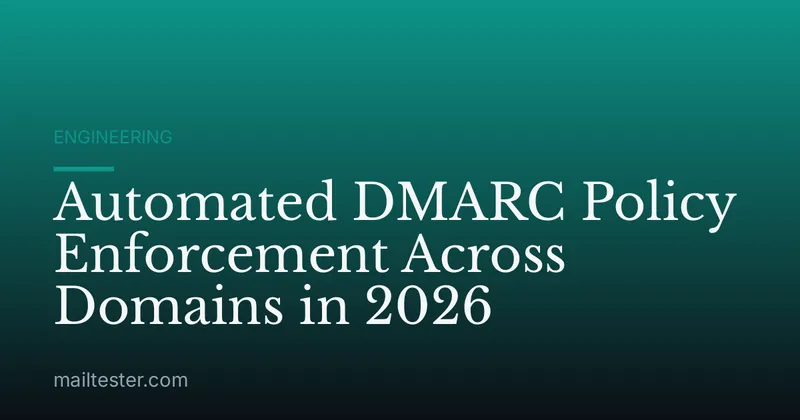 Automated DMARC Policy Enforcement Across Domains in 2026