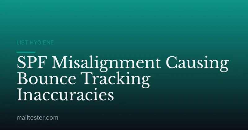 SPF Misalignment Causing Bounce Tracking Inaccuracies