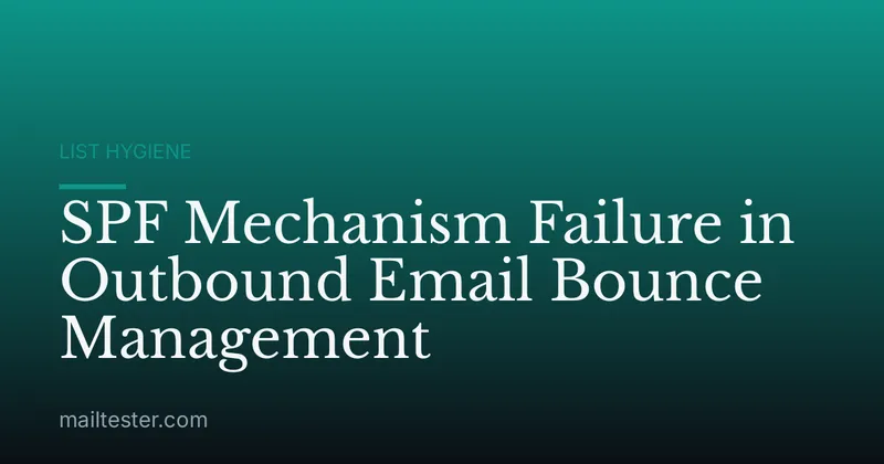 SPF Mechanism Failure in Outbound Email Bounce Management