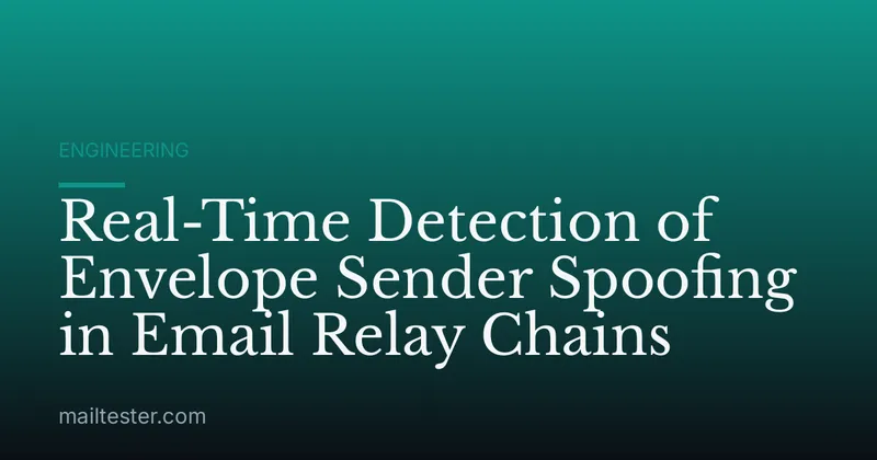 Real-Time Detection of Envelope Sender Spoofing in Email Relay Chains