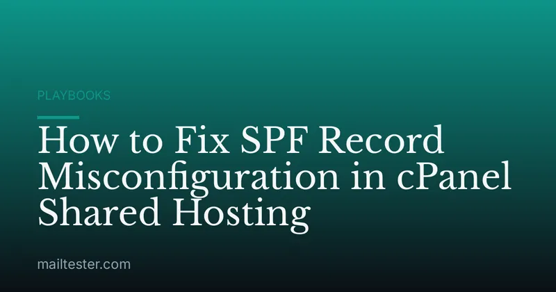 How to Fix SPF Record Misconfiguration in cPanel Shared Hosting