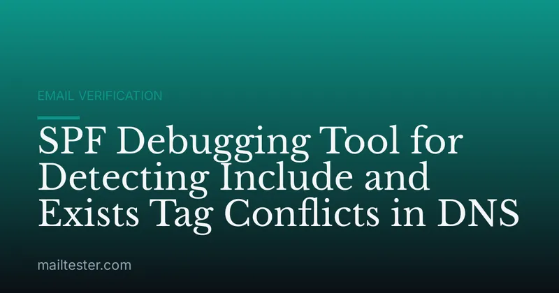 SPF Debugging Tool for Detecting Include and Exists Tag Conflicts in DNS