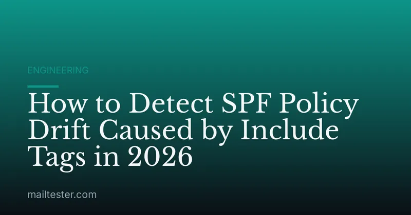 How to Detect SPF Policy Drift Caused by Include Tags in 2026