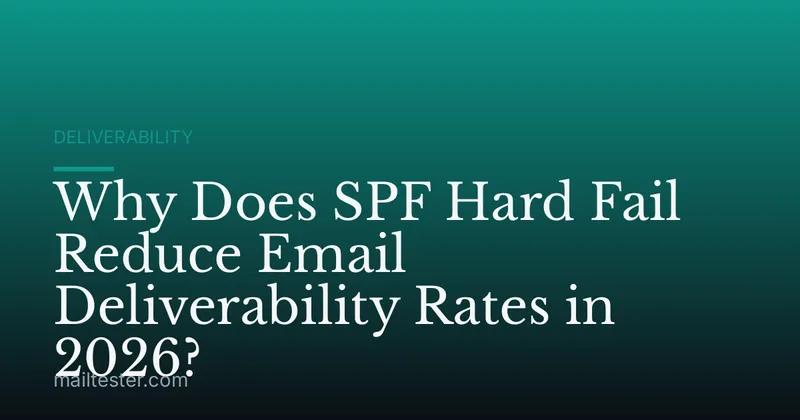 Why Does SPF Hard Fail Reduce Email Deliverability Rates in 2026?