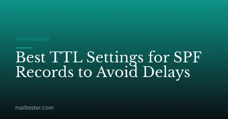 Best TTL Settings for SPF Records to Avoid Delays