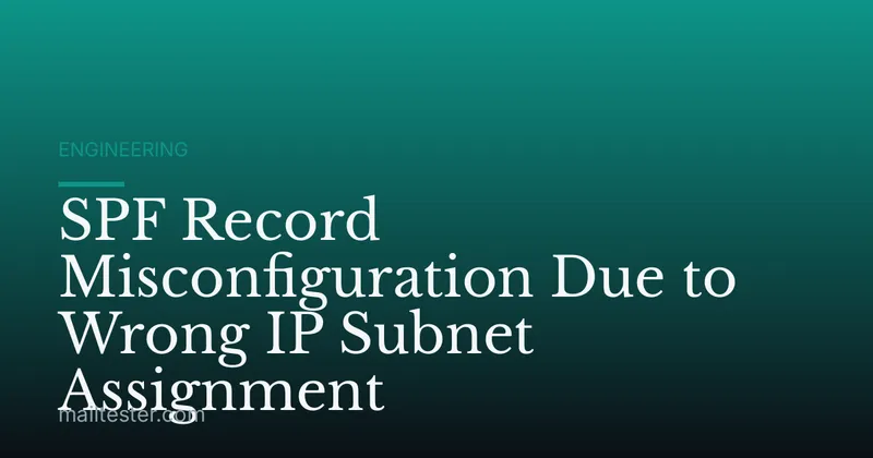 SPF Record Misconfiguration Due to Wrong IP Subnet Assignment