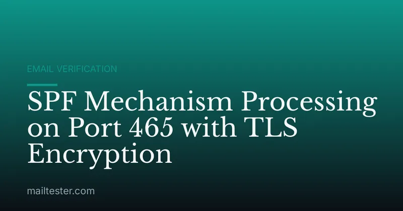 SPF Mechanism Processing on Port 465 with TLS Encryption