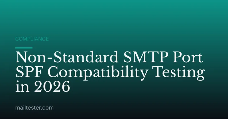 Non-Standard SMTP Port SPF Compatibility Testing in 2026
