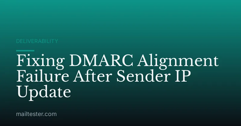 Fixing DMARC Alignment Failure After Sender IP Update
