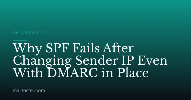 Why SPF Fails After Changing Sender IP Even With DMARC in Place