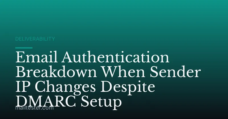Email Authentication Breakdown When Sender IP Changes Despite DMARC Setup