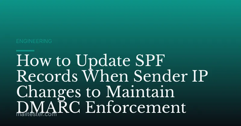 How to Update SPF Records When Sender IP Changes to Maintain DMARC Enforcement