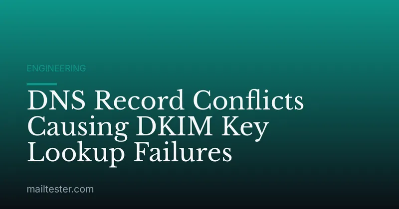 DNS Record Conflicts Causing DKIM Key Lookup Failures