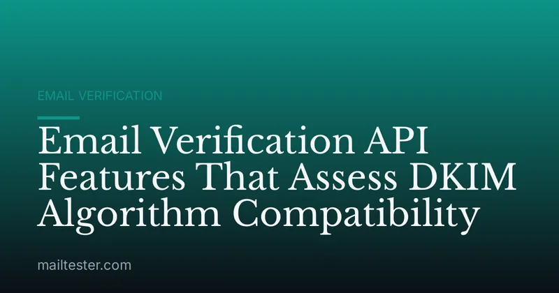 Email Verification API Features That Assess DKIM Algorithm Compatibility
