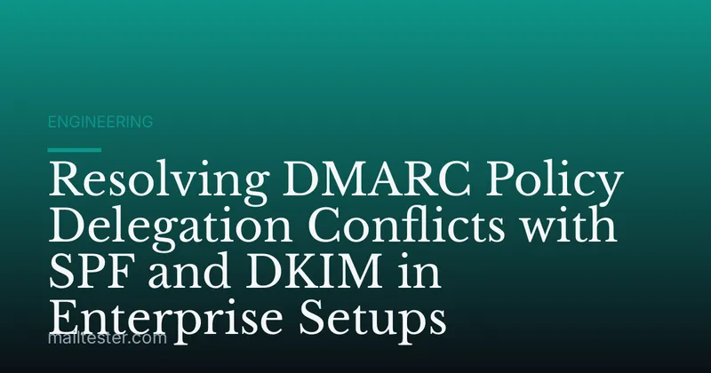 Resolving DMARC Policy Delegation Conflicts with SPF and DKIM in Enterprise Setups
